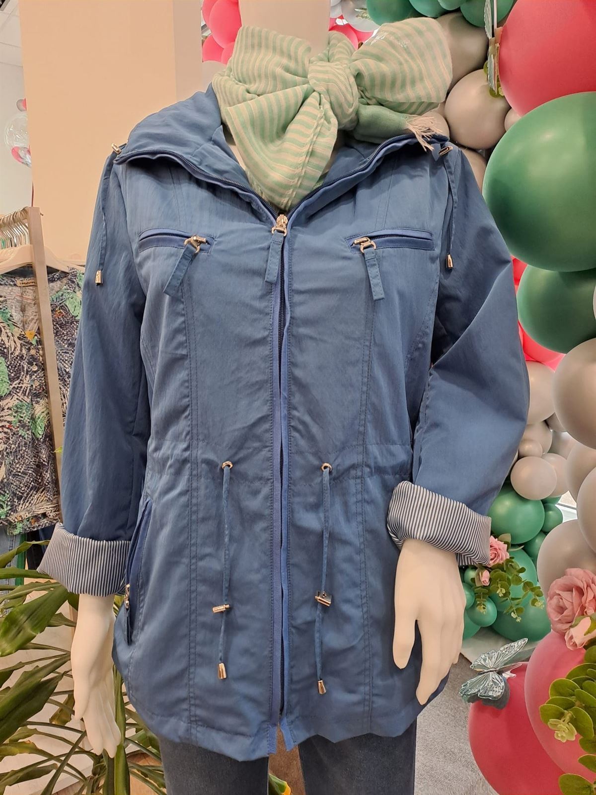 Parka verano azul añíl - Imagen 2