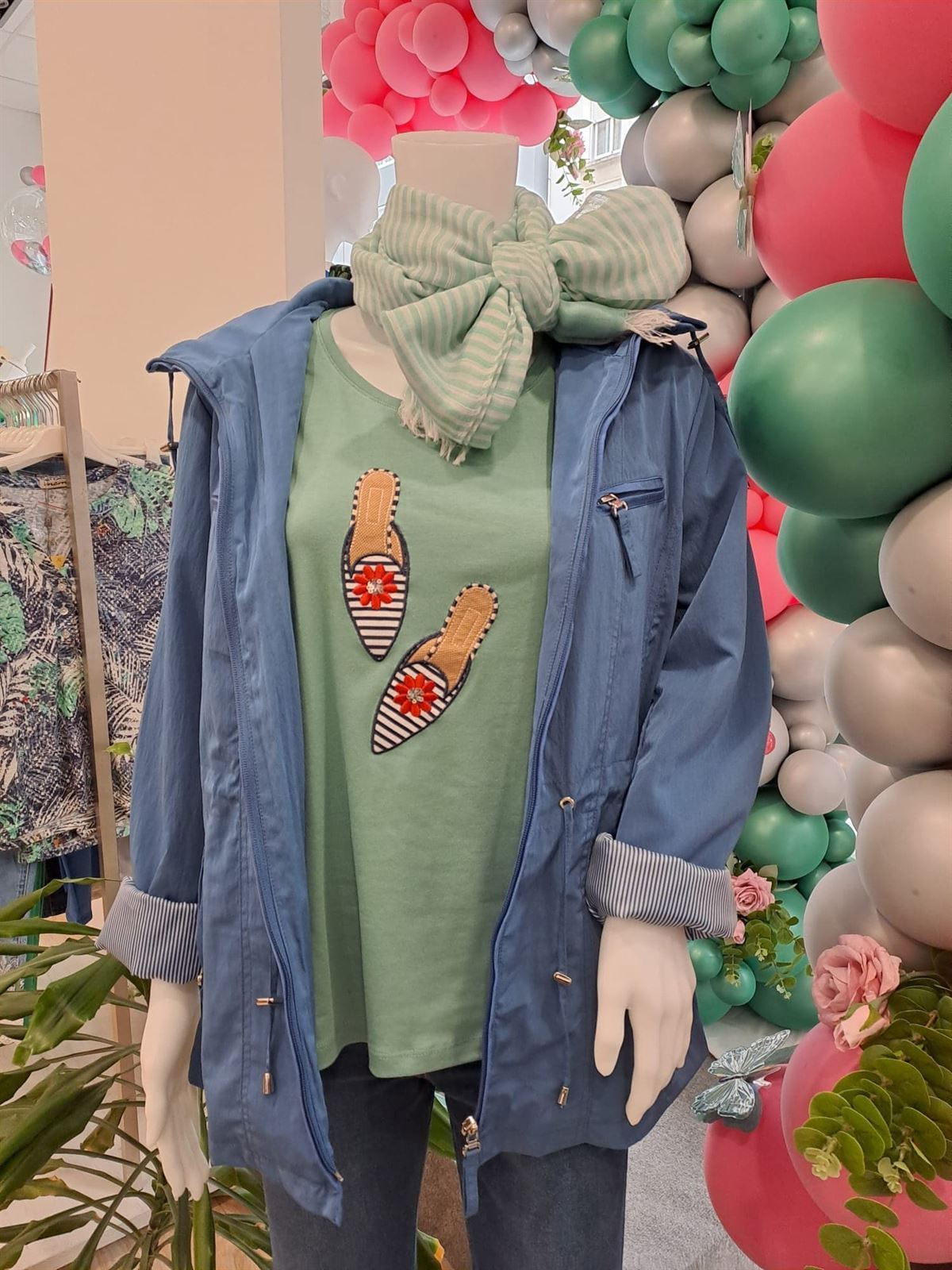 Parka verano azul añíl - Imagen 4
