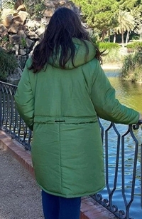 Parka verde larga - Imagen 2