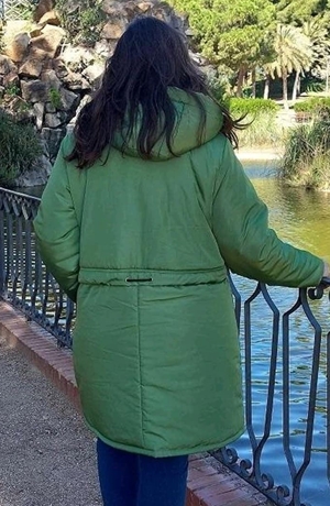 Parka verde larga - Imagen 2