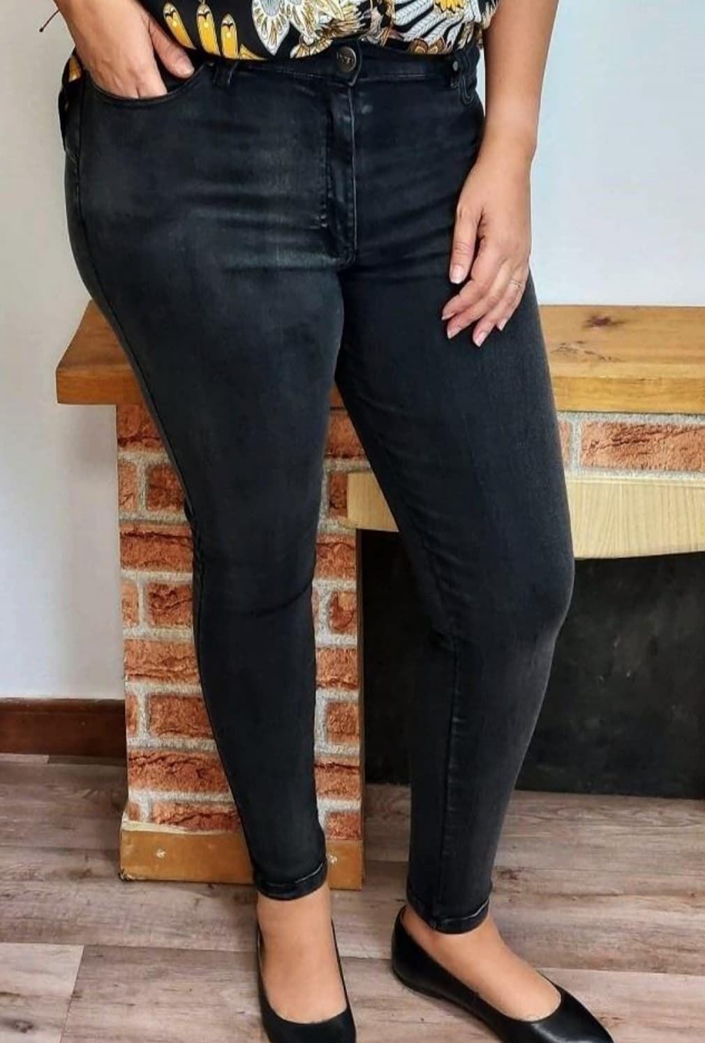 Vaquero negro moda curvy - Imagen 1
