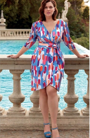 Vestido corto evento Lía moda curvy - Imagen 1