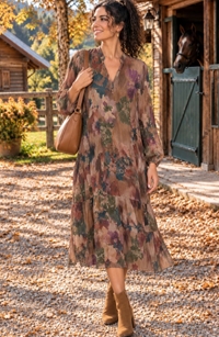 Vestido de gasa acuarela - Imagen 1
