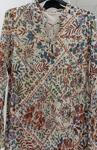 Vestido de gasa flor otoñal - Imagen 2