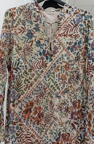Vestido de gasa flor otoñal - Imagen 2