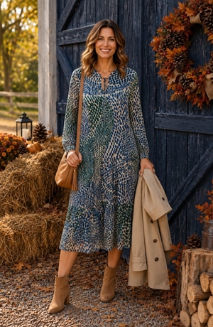Vestido de gasa plisado blueprint - Imagen 1