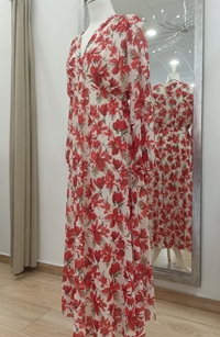 Vestido florecillas rojas - Imagen 1