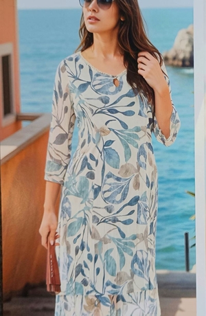 Vestido gasa hojas - Imagen 1