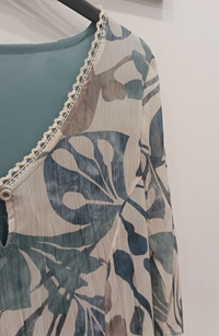 Vestido gasa hojas - Imagen 2