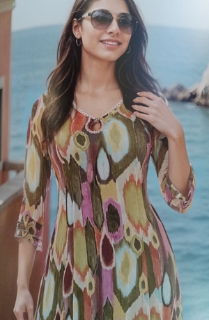 Vestido gasa multicolor - Imagen 2