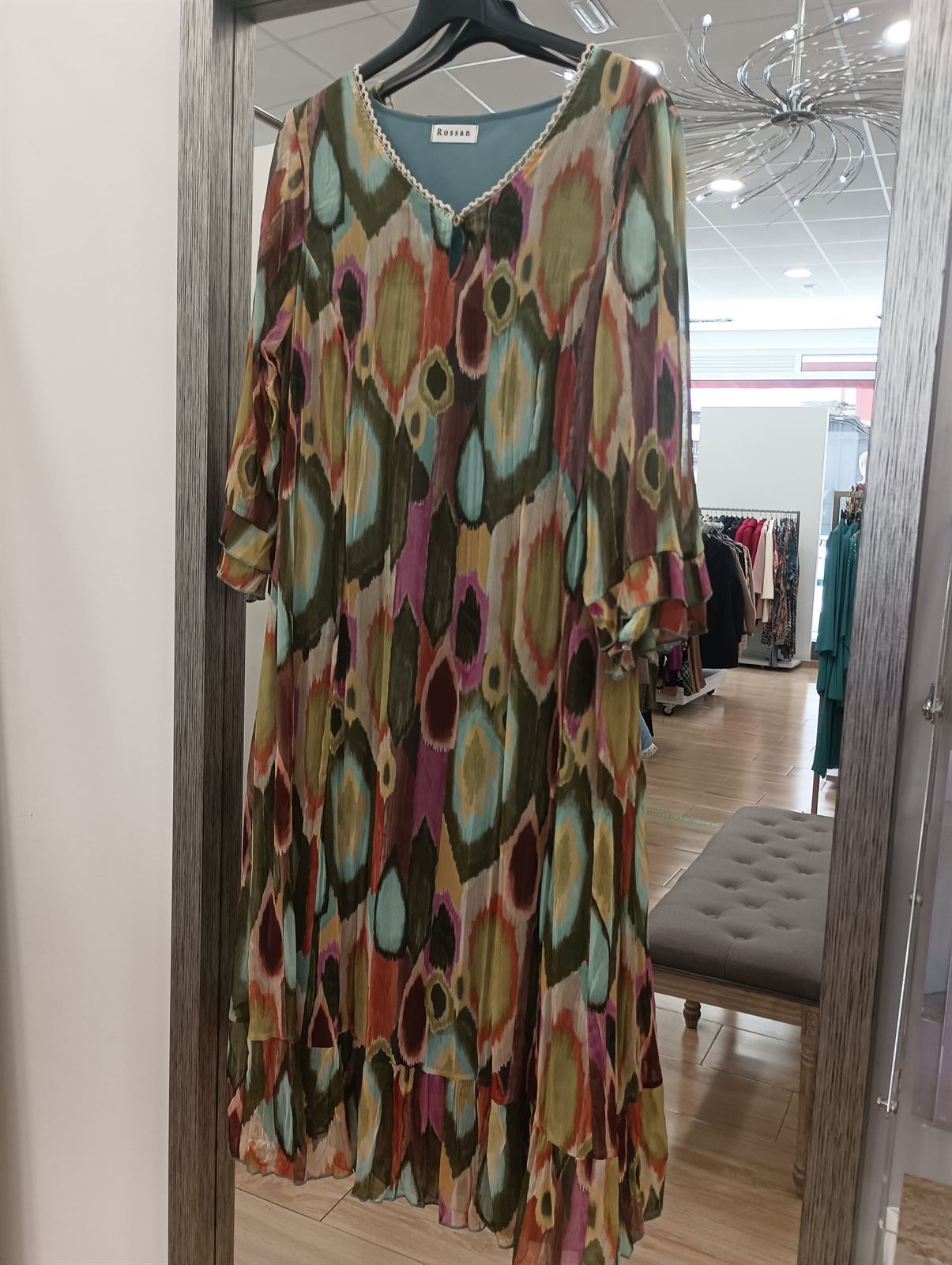 Vestido gasa multicolor - Imagen 3