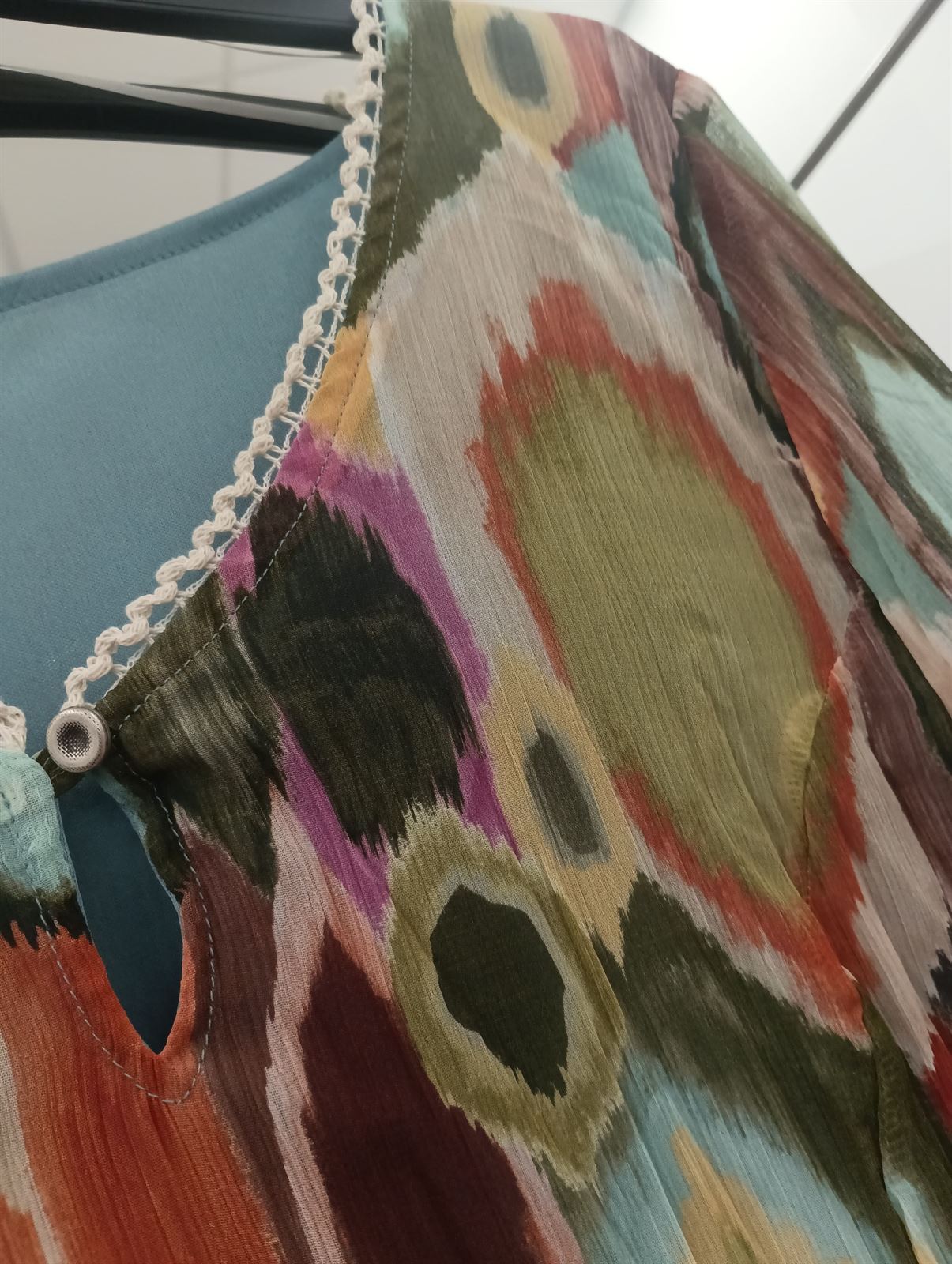 Vestido gasa multicolor - Imagen 4