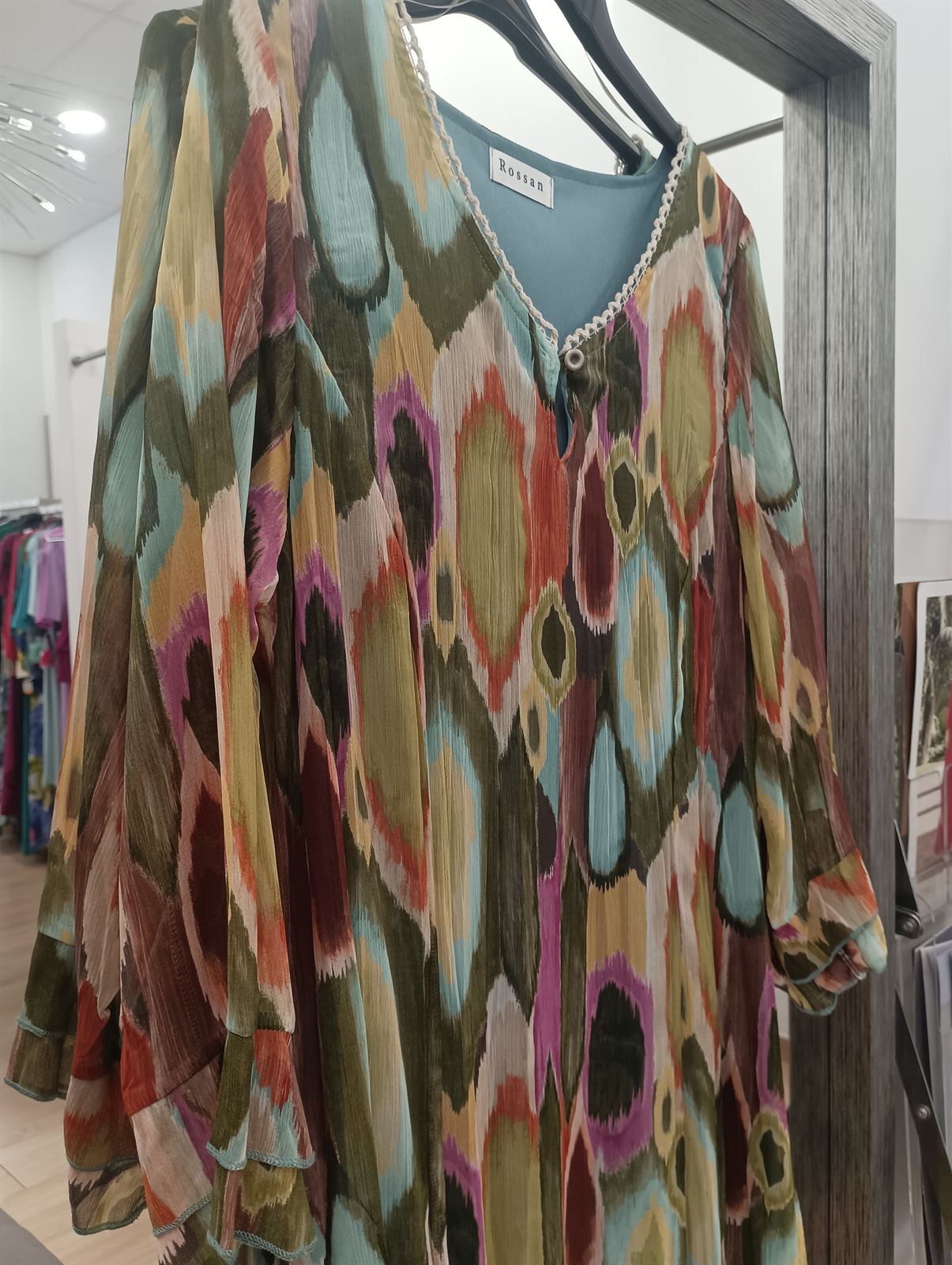 Vestido gasa multicolor - Imagen 5