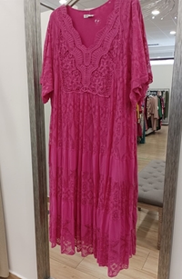 Vestido ibicenco fucsia - Imagen 2