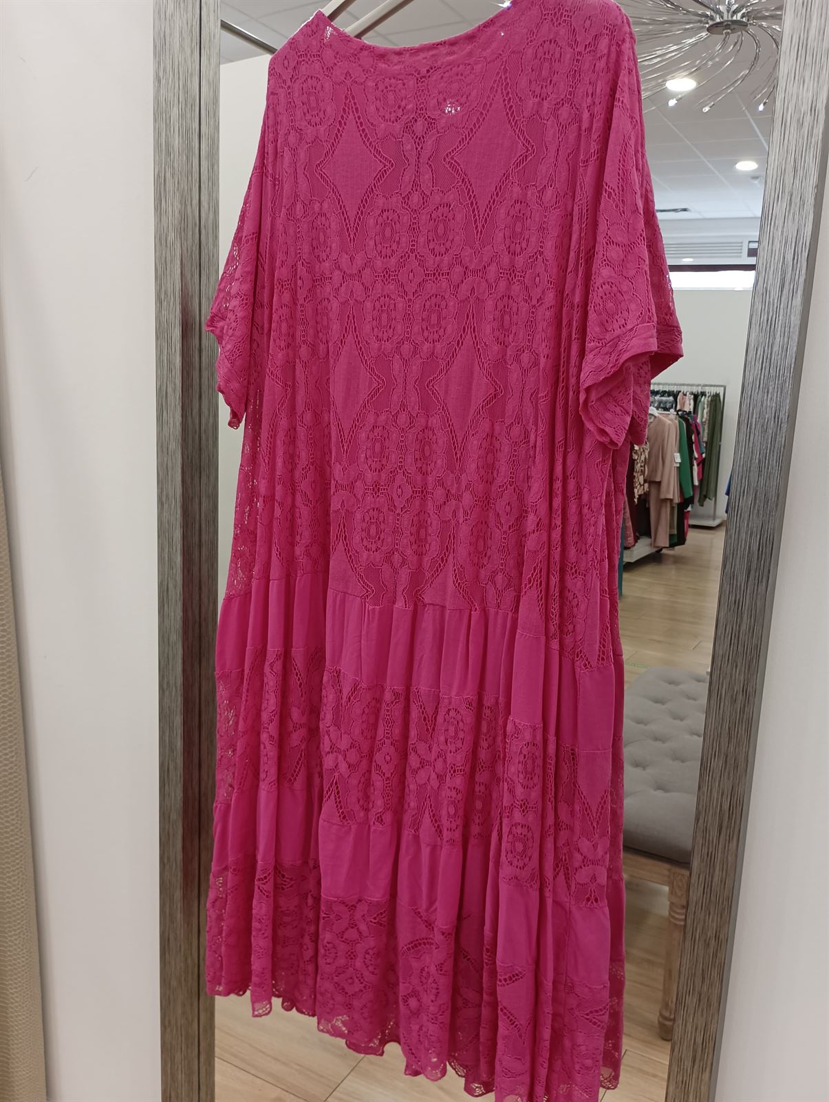 Vestido ibicenco fucsia - Imagen 4
