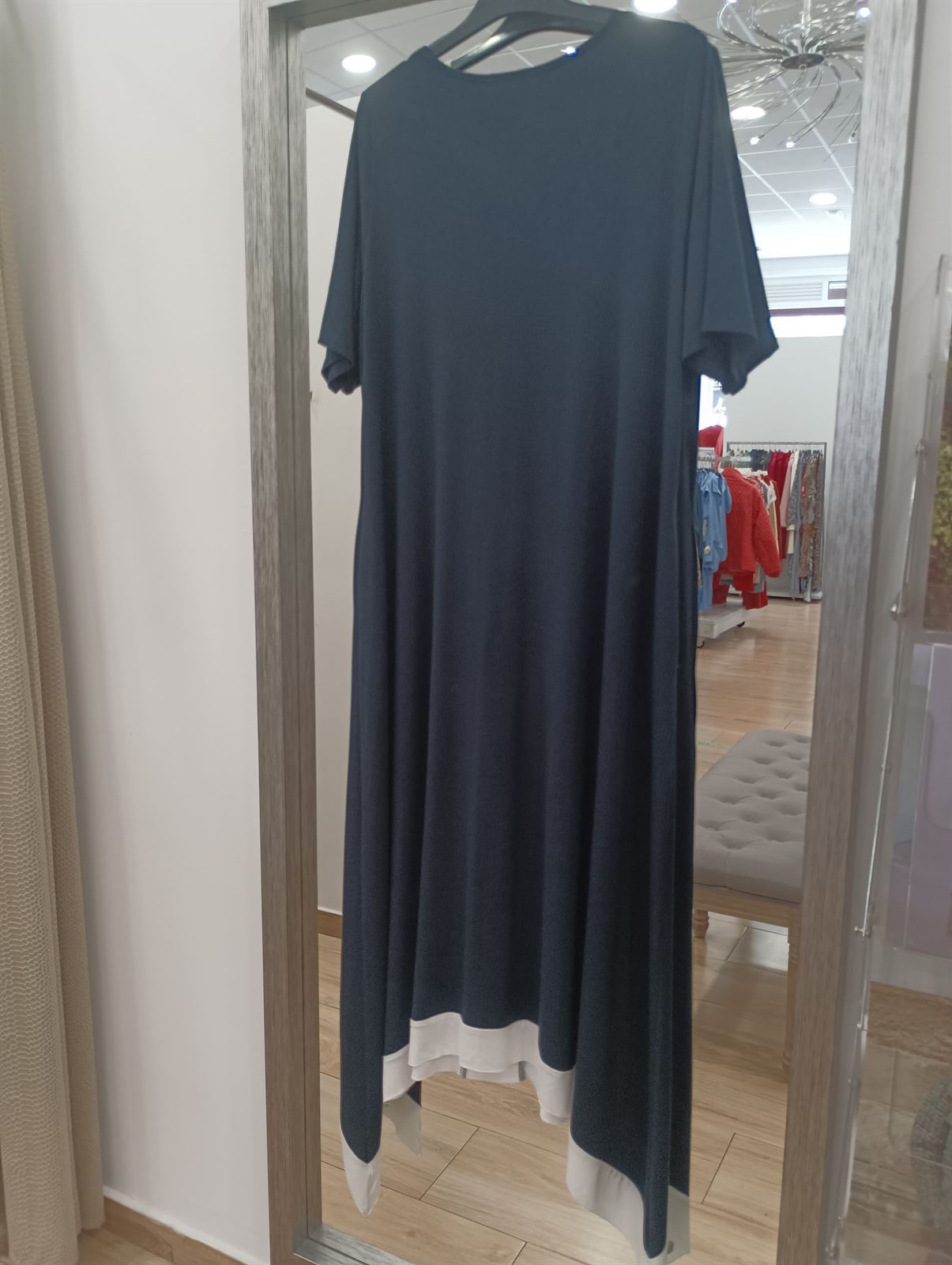 Vestido largo azul marino - Imagen 4