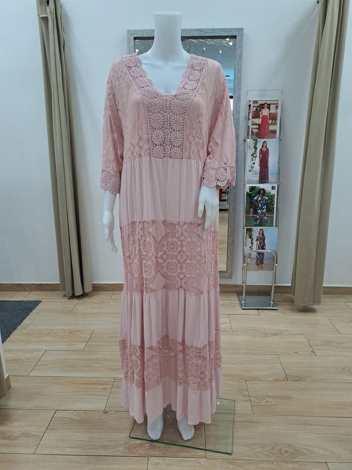 Vestido largo ibicenco moda curvy - Imagen 1
