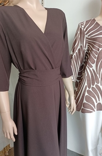 Vestido largo marrón chocolate Gabeira - Imagen 2