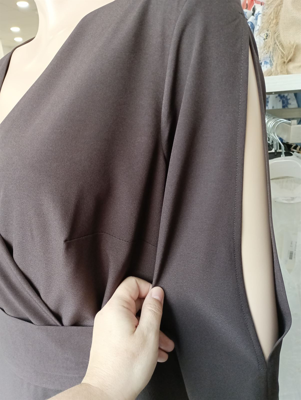 Vestido largo marrón chocolate Gabeira - Imagen 3