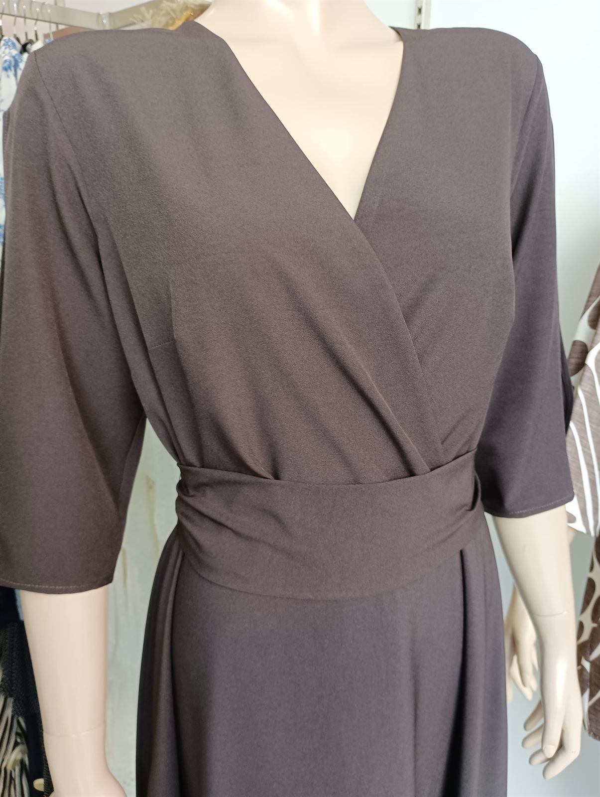 Vestido largo marrón chocolate Gabeira - Imagen 4