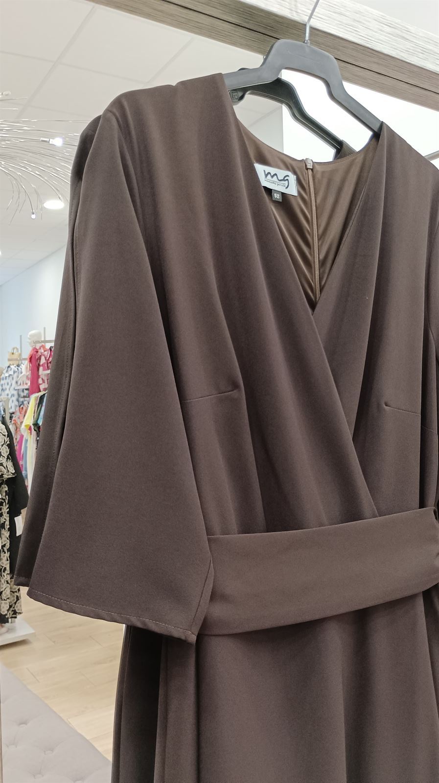 Vestido largo marrón chocolate Gabeira - Imagen 6