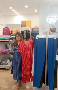 Vestido lunares azulón - Imagen 1