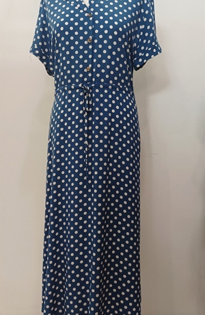 Vestido lunares azulón - Imagen 2