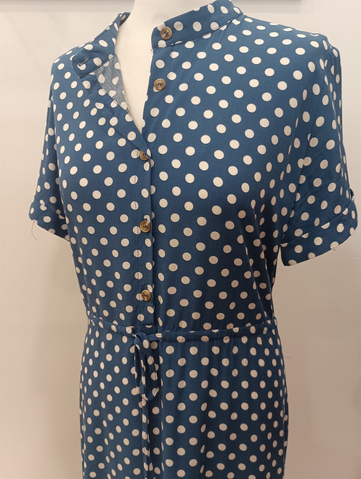 Vestido lunares azulón - Imagen 6