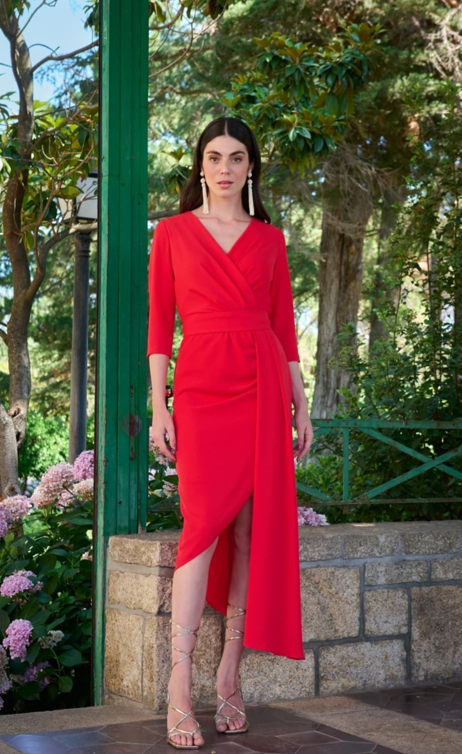 Vestido Monet rojo - Imagen 1