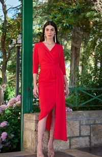 Vestido Monet rojo - Imagen 1