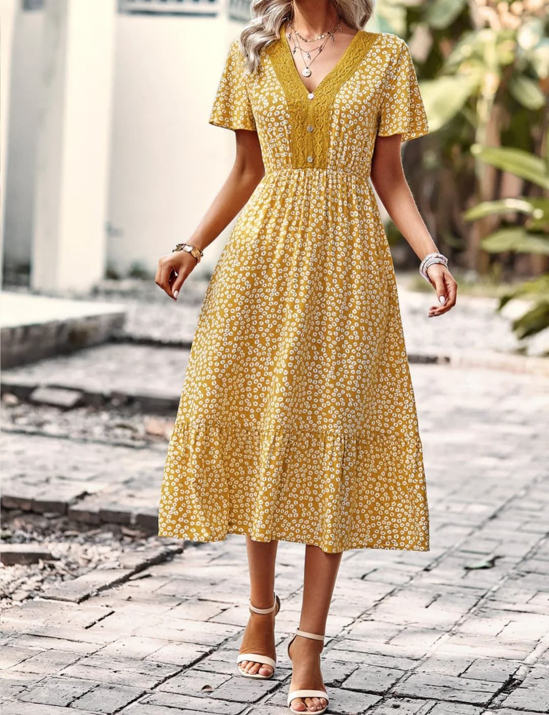 Vestido ocre Lidia - Imagen 2