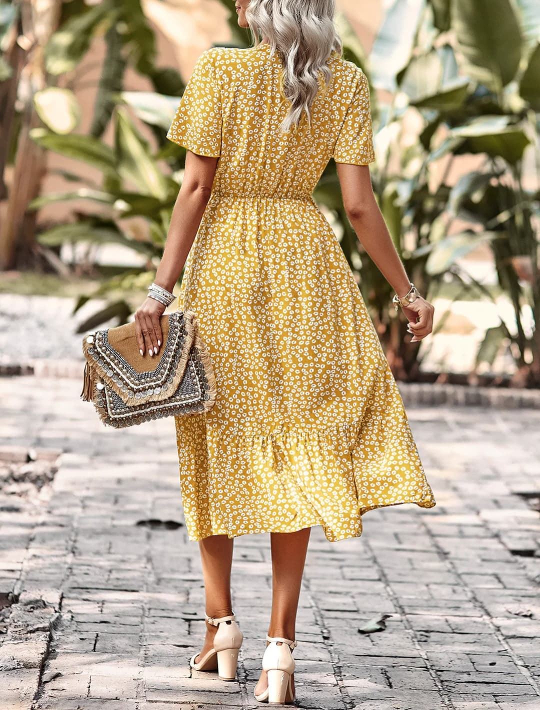 Vestido ocre Lidia - Imagen 3