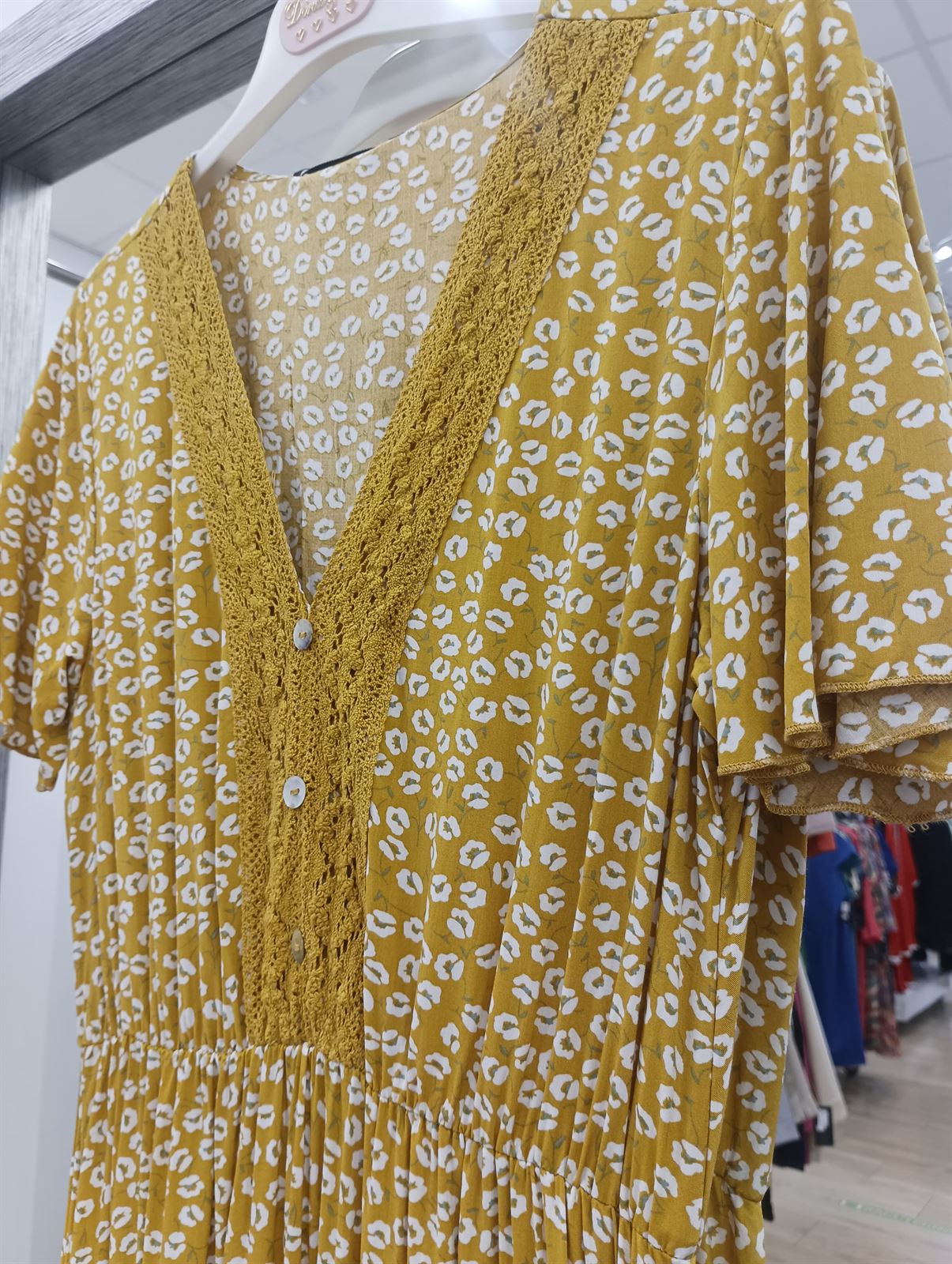 Vestido ocre Lidia - Imagen 4