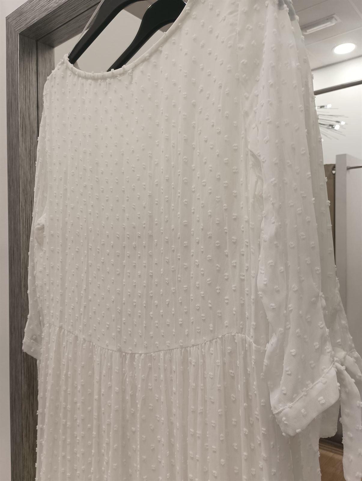Vestido plumeti blanco - Imagen 5