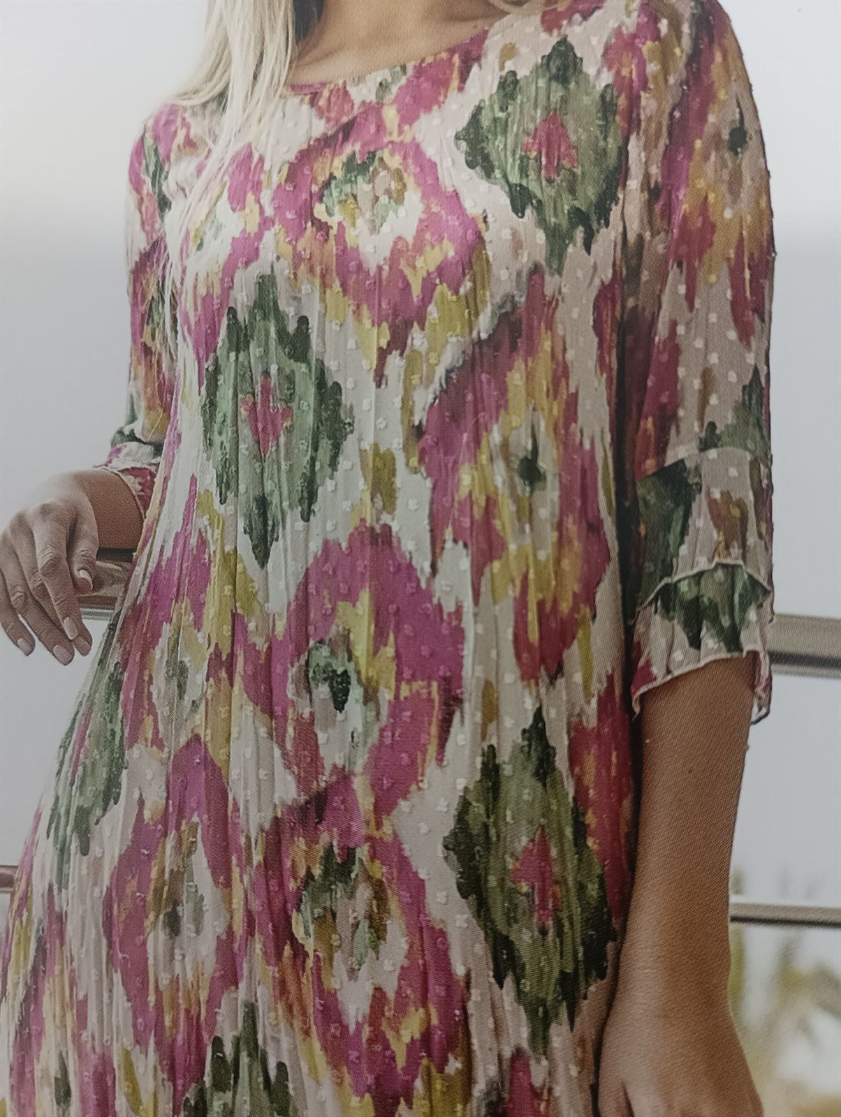Vestido plumeti estampado - Imagen 2