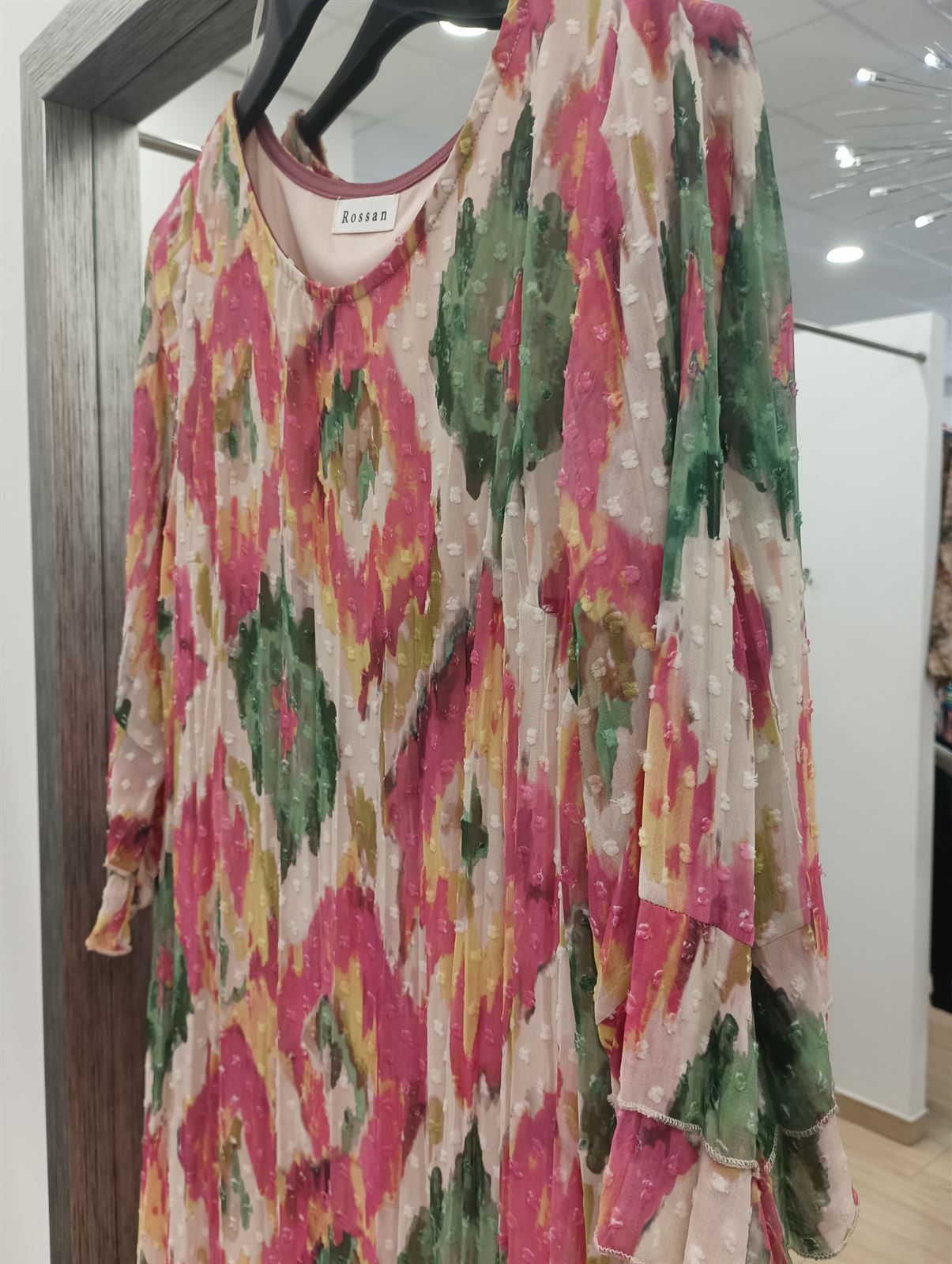 Vestido plumeti estampado - Imagen 3