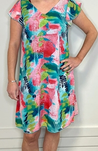 Vestido volanteira turquesa - Imagen 1