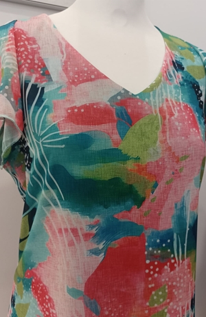 Vestido volanteira turquesa - Imagen 2