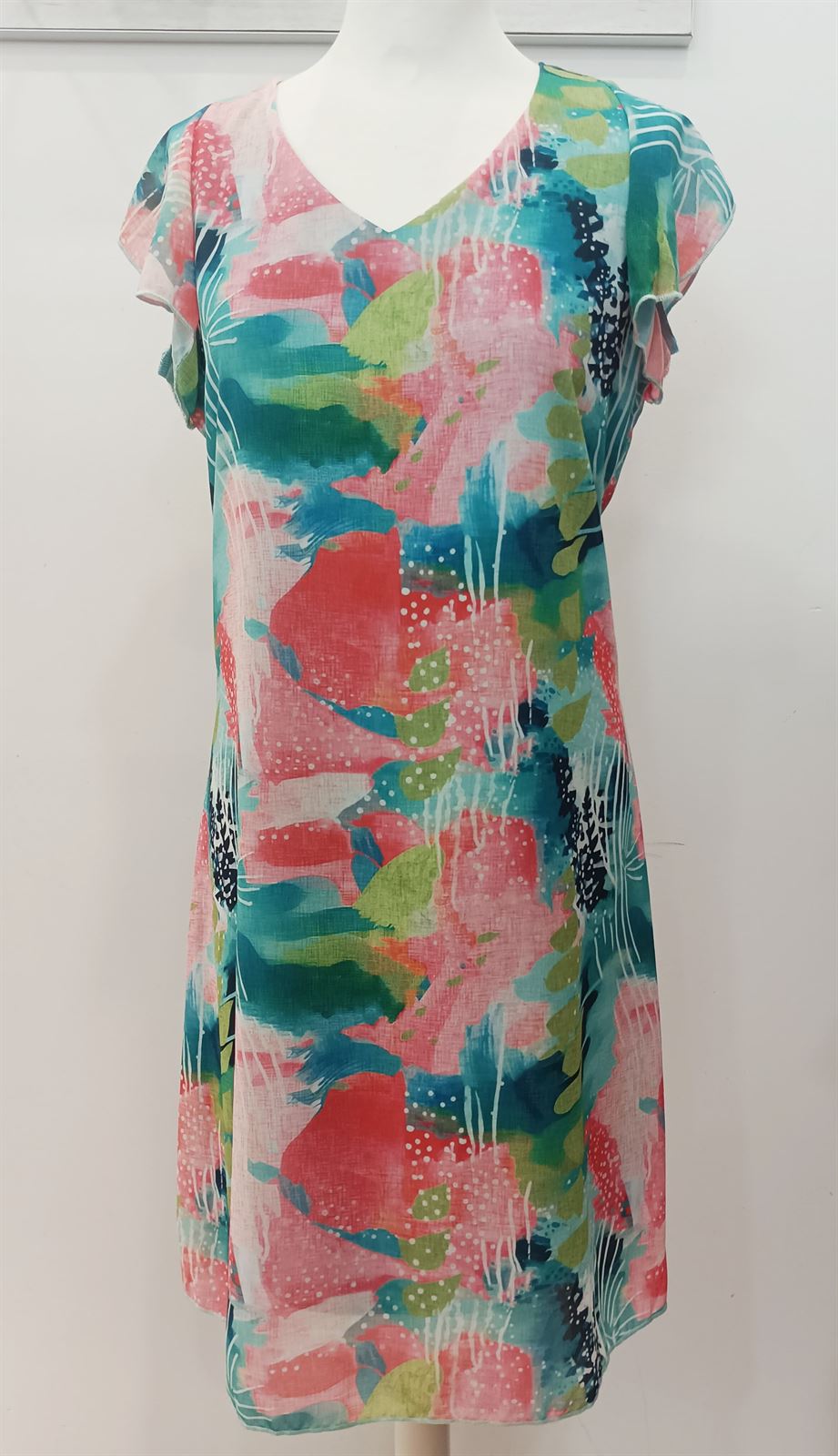 Vestido volanteira turquesa - Imagen 3